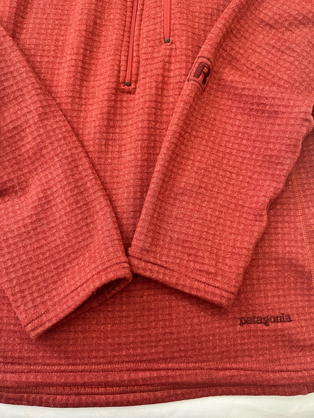 Patagonia Women's R1 Flash Quarter Zip Pullover Red Tech Fleece F4 - Picture 10 of 11